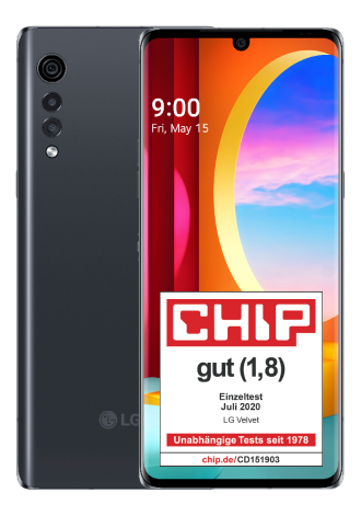 LG Velvet 128 GB 5G Aurora Grau LG Velvet 128 GB 5G Aurora Grau
