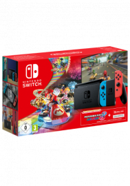 Nintendo Switch Konsole - Mario Kart Deluxe 8 Bundle (neue Version) Rot Blau