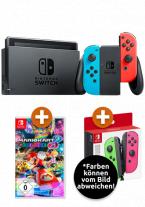 Nintendo Switch Konsole Rot Blau (neue Version) + Joy-Con 2er-Set + Mario Kart 8 Deluxe Nintendo Switch Konsole Rot Blau (neue Version) + Joy-Con 2er-Set + Mario Kart 8 Deluxe