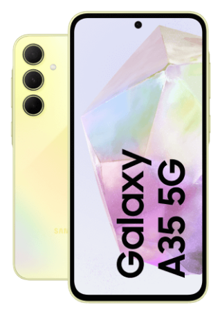 Samsung Galaxy A35 in Front und Rückansicht