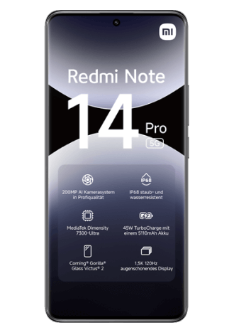 Xiaomi Redmi Note 14 Pro 5G 256 GB Midnight Black