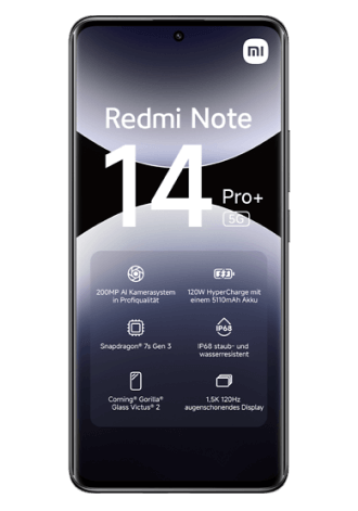 Xiaomi Redmi Note 14 Pro+ 5G 256 GB Midnight Black