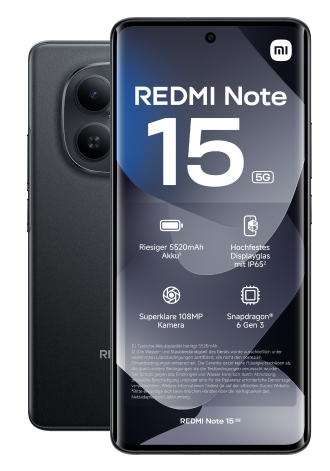 Xiaomi Redmi Note 15 5G 256 GB Black