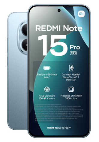 Xiaomi Redmi Note 15 Pro 5G 256 GB Glacier Blue