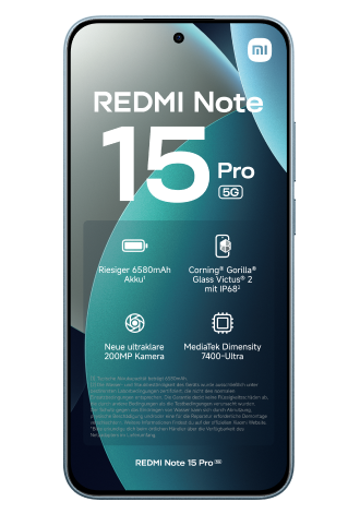 Xiaomi Redmi Note 15 Pro 5G 256 GB Glacier Blue