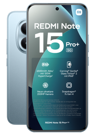 Xiaomi Redmi Note 15 Pro+ 5G 256 GB Glacier Blue