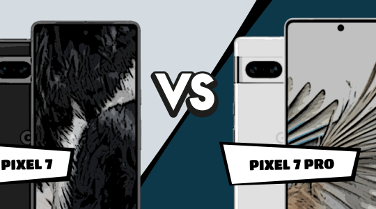 Google Pixel 7 vs. Google Pixel 7 Pro im Comic-Stil gegenübergestellt