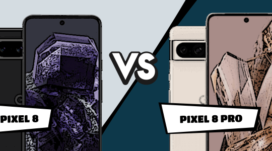 Google Pixel 8 vs. Pixel 8 Pro im Comic-Stil gegenübergestellt