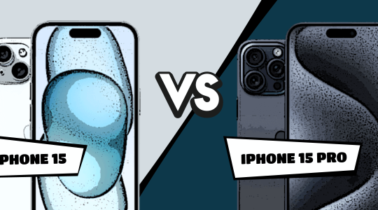 iPhone 15 vs. iPhone 15 Pro im Comic-Stil gegenübergestellt