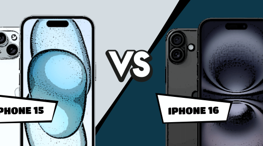 iPhone 15 vs. iPhone 16 im Comic-Stil gegenübergestellt