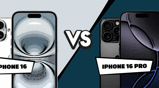 iPhone 16 vs. iPhone 16 Pro im Comic-Stil gegenübergestellt