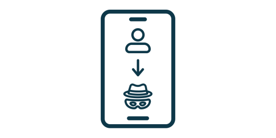 Icon Daten sammeln auf Smartphone