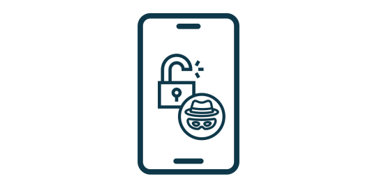 Icon auf Smartphone zu unbefugtem Zugriff auf Konto