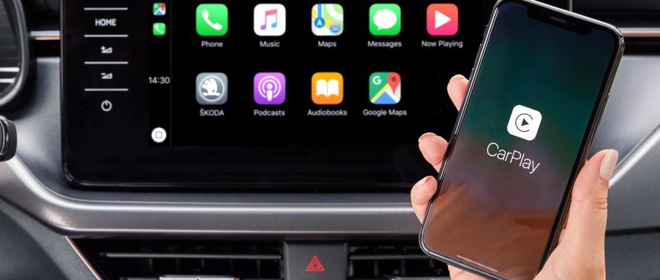 Apple-CarPlay Apple CarPlay gewährt Zugriff auf mehr Funktionen Deines iPhones.