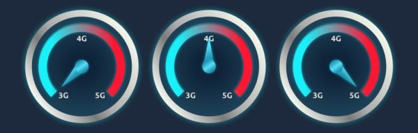 Mobilfunkstandards: Geschwindigkeiten von 3G, LTE und 5G im Vergleich.