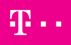 Telekom-Logo weißes T auf Magenata.Hintergrund