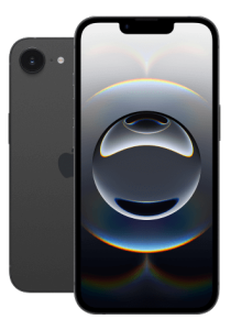 Vor- und Rückseite des iPhone 16e.