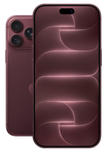 Apple iPhone 18 pro max burgunder in front-back Ansicht