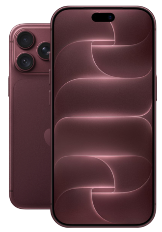 Apple iPhone 18 pro max burgunder in front-back Ansicht