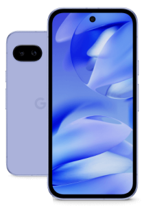 google pixel 9a blue front back