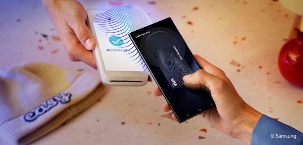 Mit Samsung Pay und virtueller Visa-Karte zahlst Du kontaktlos und sicher. 