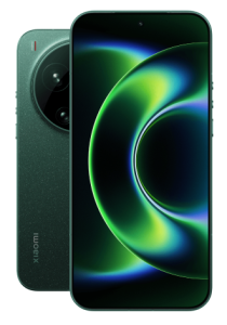 Vor- und Rückseite des Xiaomi 17 Ultra in der Farbe Starlit Grün