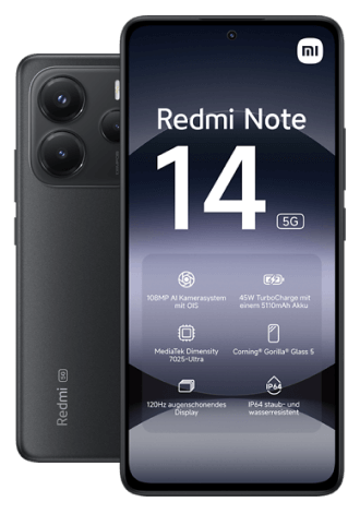 Vor- und Rückseite des Xiaomi Redmi 14