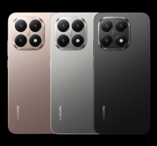 Drei Xiaomi 15T Smartphones von der Rückseite in ihren unterschiedlichen Farben