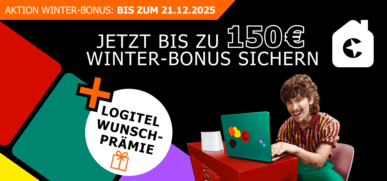 Congstar Zuhause: jetzt mit bis zu 150 Euro Wechselbonus + Logitel Wunschprmie