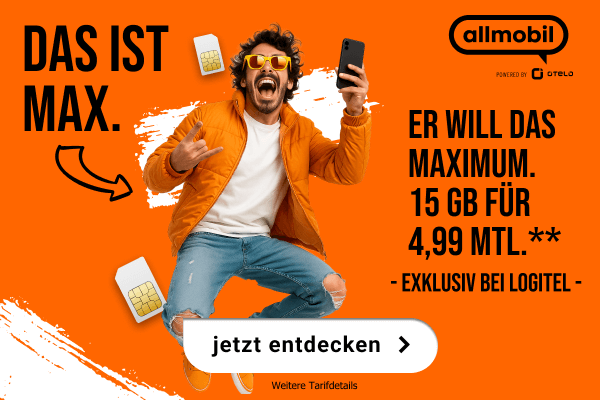Hole Dir einen Allmobil Tarif - jetzt mit 5G, schon ab 4 Euro 99