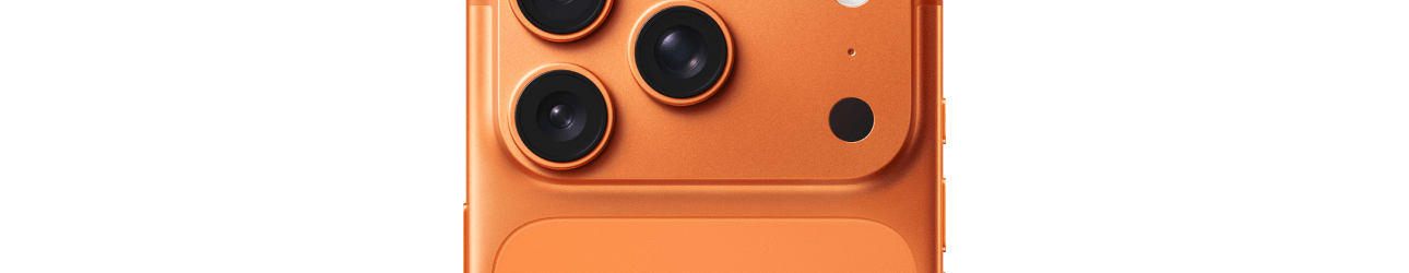 Nahaufnahme der R�ckseite eines iPhone 17 Pro.