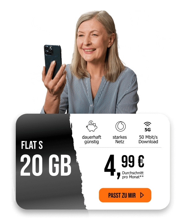 allmobil M mit 20 GB Datenvolumen fr eff. 4,99 im Monat.