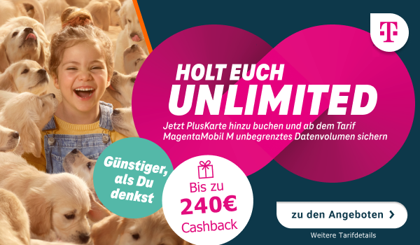 Telekom Magenta Mobil Angebote mit bis zu 240 Euro Cashback.  