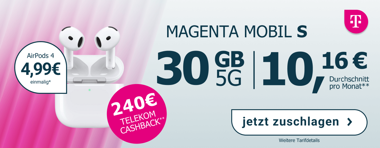 Bis zu 240� Cashback auf Telekom MagnetaMobil Classic Tarife, zus�tzlich bis zu 540� Gesamtbonus - ON TOP!