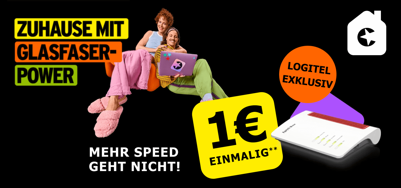 Congstar Zuhause mit Glasfaser-Power, passender Router f�r nur 1� einmalig dazu.