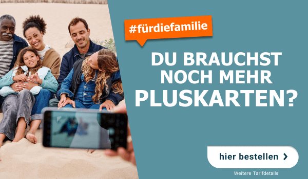 Du brauchst noch mehr Pluskarten? Spare mit Deinen Liebsten und hole dir weitere Simkarten der Telekom.
