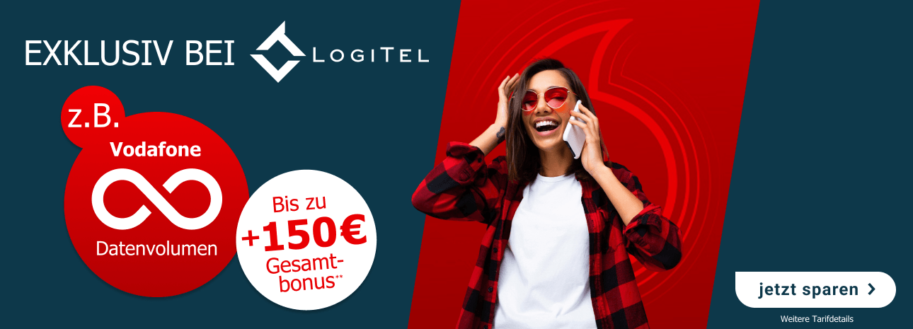 Jetzt unbegrenztem Datenvolumen und +150 � Gesamtbonus.
