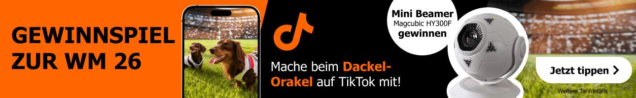 WM-26-Gewinnspiel: Teilnahme am Dackel-Orakel auf TikTok mit der Chance, einen Magcubic HY300F Mini-Beamer zu gewinnen!
