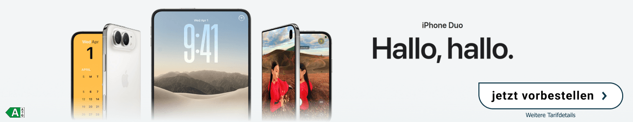 Neu: Die nächste iPhone-Generation! Sichere dir jetzt dein iPhone Duo.