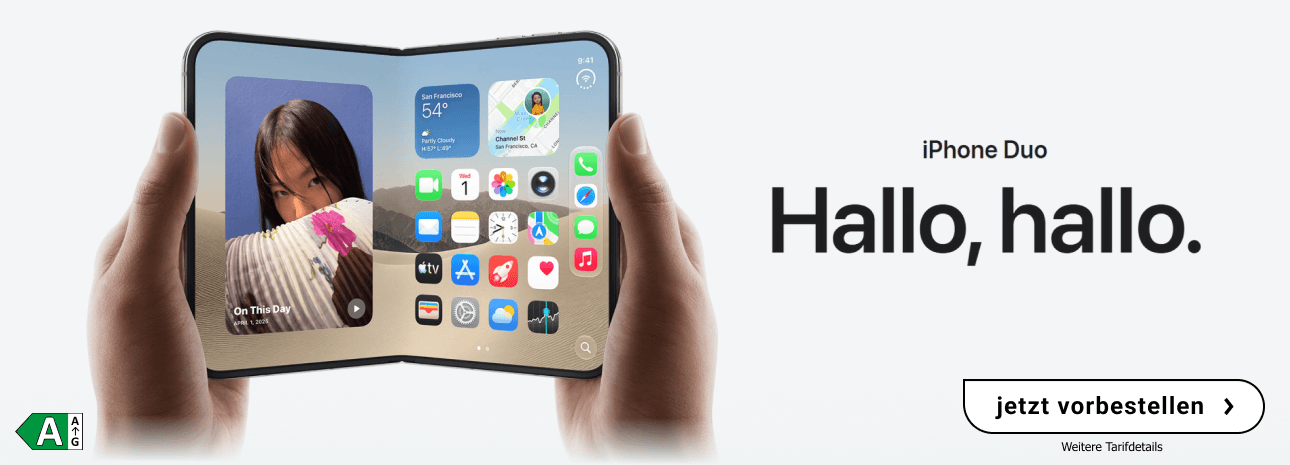 Hallo, hallo: Die nächste iPhone-Generation! Sichere dir jetzt dein iPhone Duo.