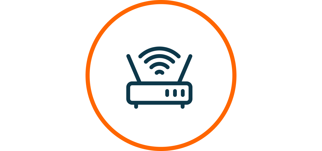 Router Symbol mit Verlinkung zu Internettarifen mit Router
