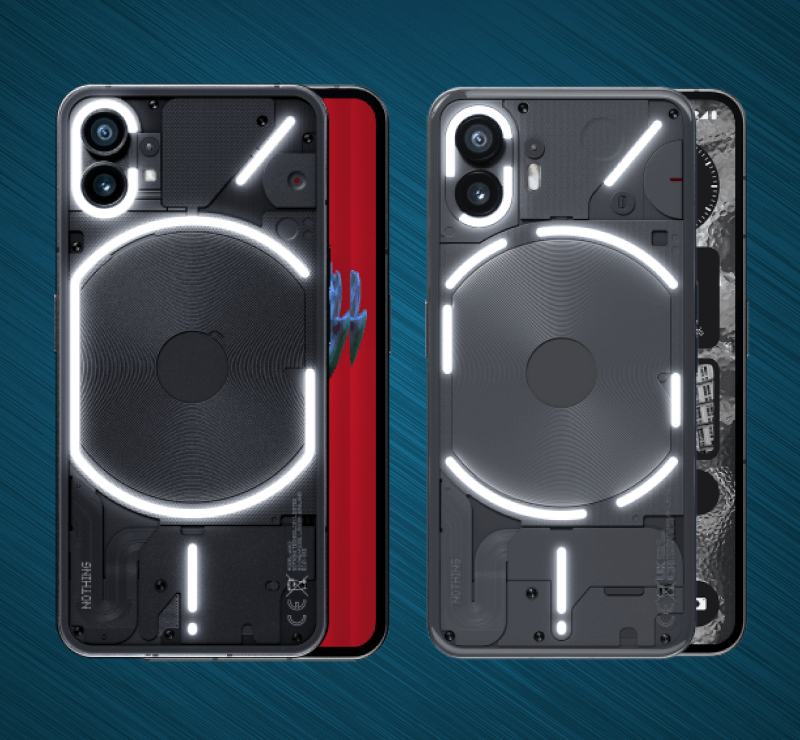 Nothing Phone 1 und Phone 2 im direkten Vergleich