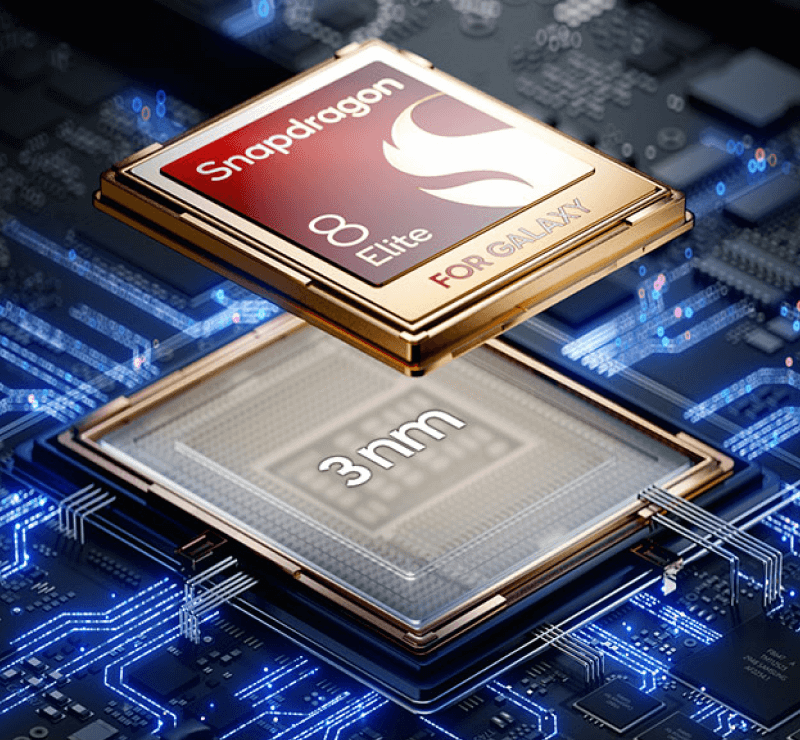 Der Qualcomm-Spitzenchipsatz Snapdragon 8 Elite for Galaxy treibt das Samsung Galaxy S25 Edge zu Hchstleistungen .