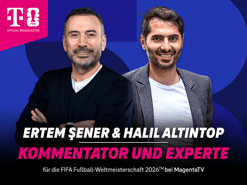 MagentaTV präsentiert das türkischsprachige WM-Team: Ertem Sener kommentiert die Spiele der türkischen Nationalmannschaft, Halil Altintop begleitet das Turnier als Experte.