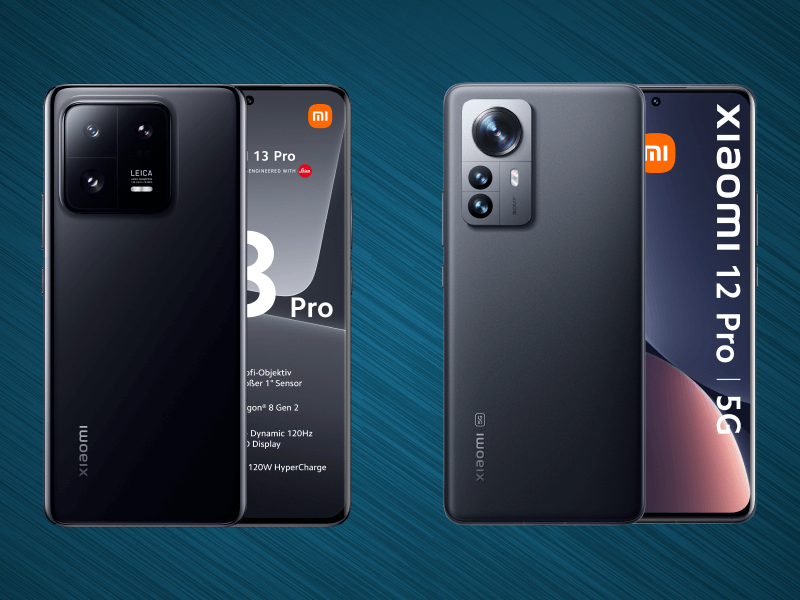 Im Vergleich sind Xiaomi 13 Pro und Xiaomi 12 Pro zu sehen.