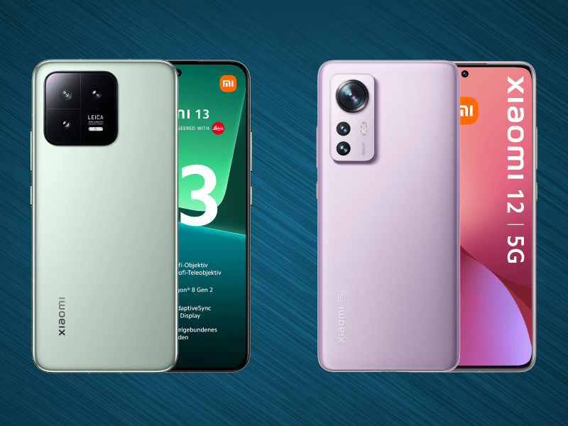Im Vergleich zu sehen sind Xiaomi 13 und Xiaomi 12.