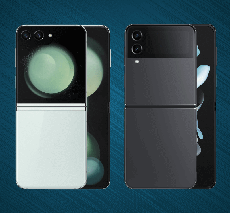 Das Samsung Galaxy Z Flip5 im Vergleich mit dem Z Flip4