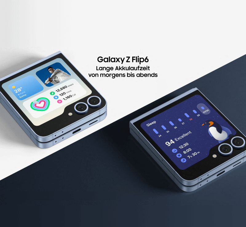 Das Samsung Galaxy Z Flip6 hat einen 4000-mAh-Akku.