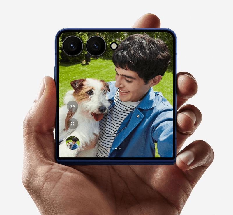 Das Galaxy Z Flip7 hat eine 50-Megapixel Hauptkamera